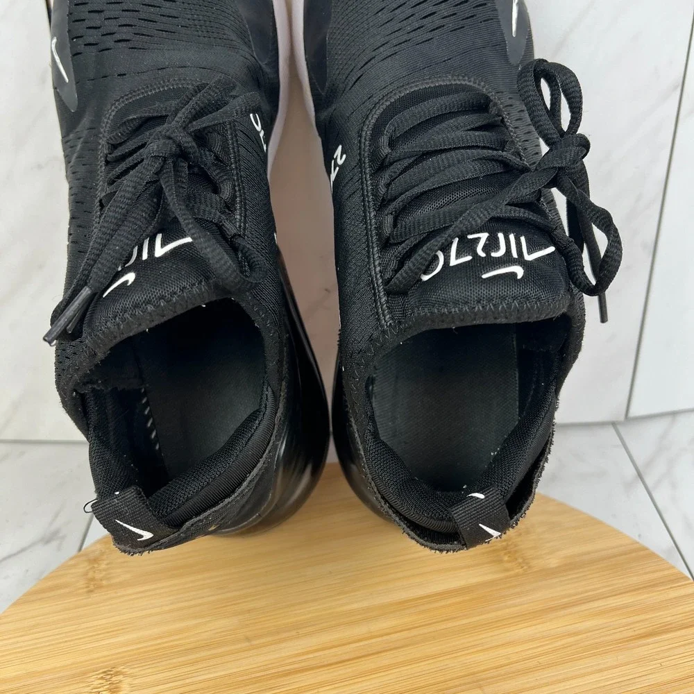 Nike Air Max 270 Mens Size 10 Black White Running Sneakers Shoes AH8050-002